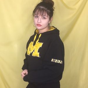 Michigan Wolverines Hoodie Black Yellow